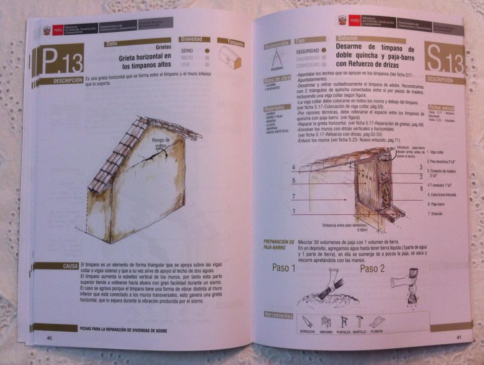 Fichas para la reparación de viviendas de adobe - Grupo del Centro Tierra